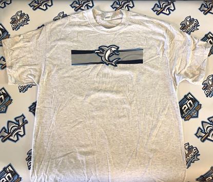 Picture of Grey "Chest Stripe Shark Logo" Shirt